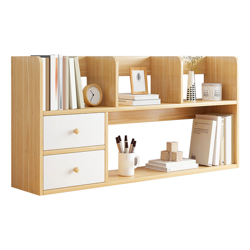 Modern Style Bookcase in Brown Color Wood Bookshelf for Office 46.5"L x 9.4"W x 18.9"H Clearhalo 'Bookcases' 'furn' 'furn_bookcases' 'Furniture' 'Office Furniture' 5298237