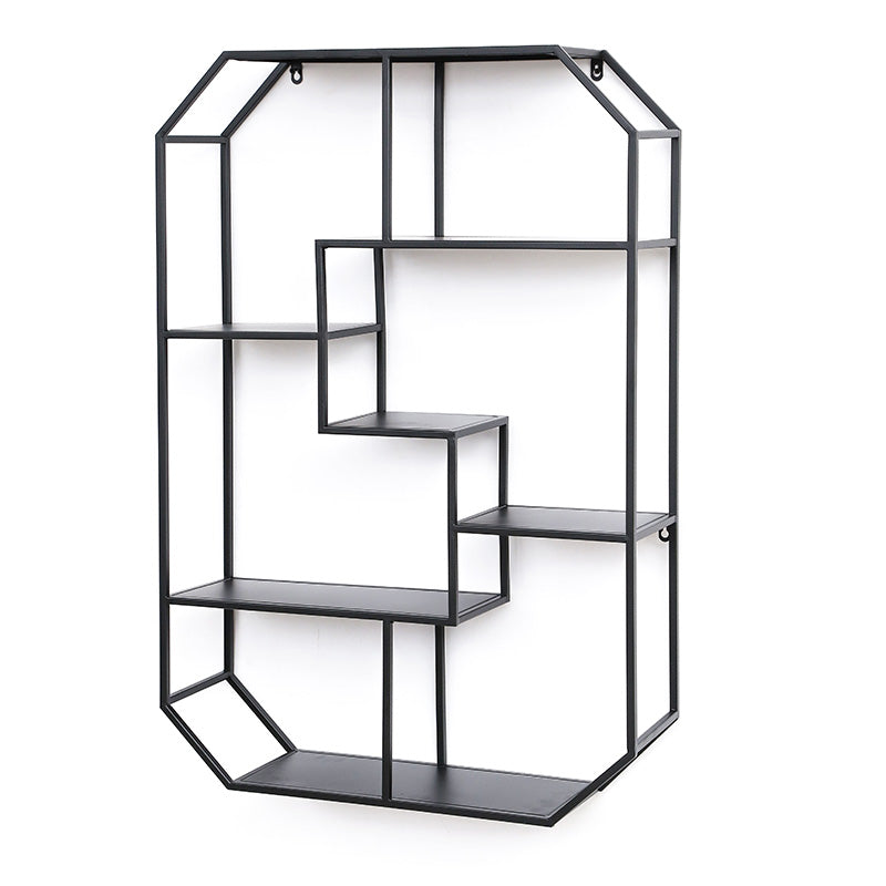 Metaal boekenkast industrieel drijvende plank boekenkast voor kantoor