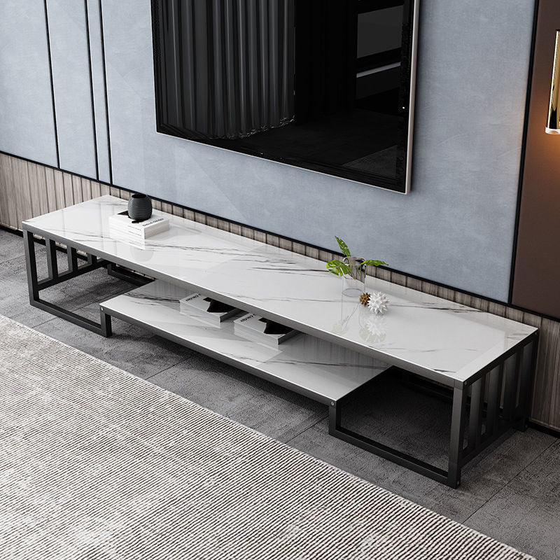 Stand TV in vetro per TV fino a 18 "H, supporto TV GLAM OPEN STOCK - nero / oro