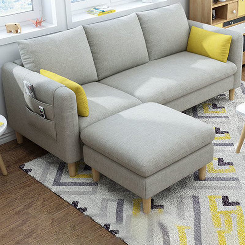 Cuscini scandinavi in fuoccia rimovibile braccio quadrato sezionale con fodera