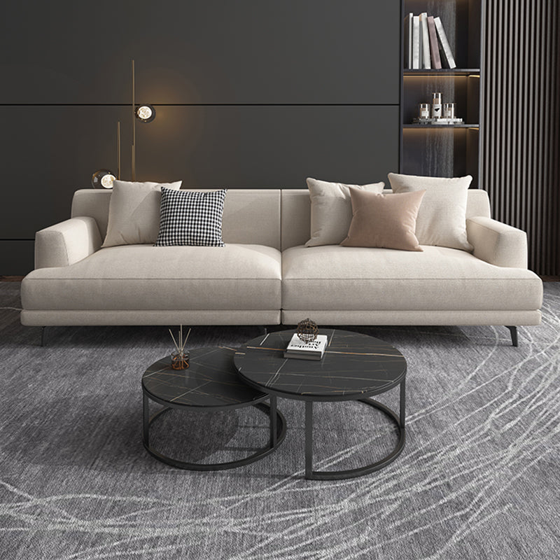 Stain Resistant Stationary Living Room Recessed Arm Standard Seating