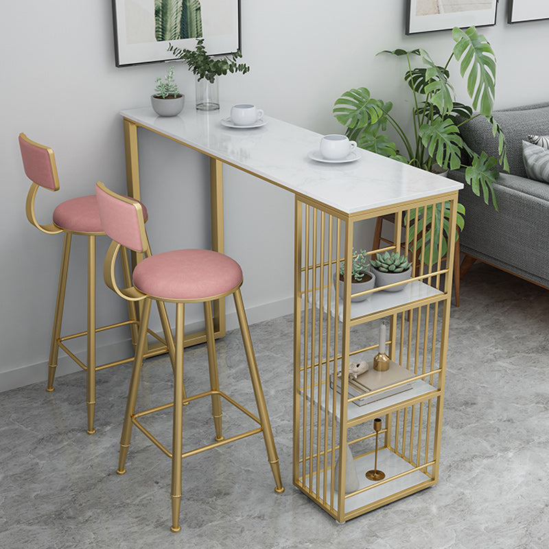 Tavolo da cocktail bar in marmo interno doppio piedistallo altezza da pranzo tavolo da pranzo