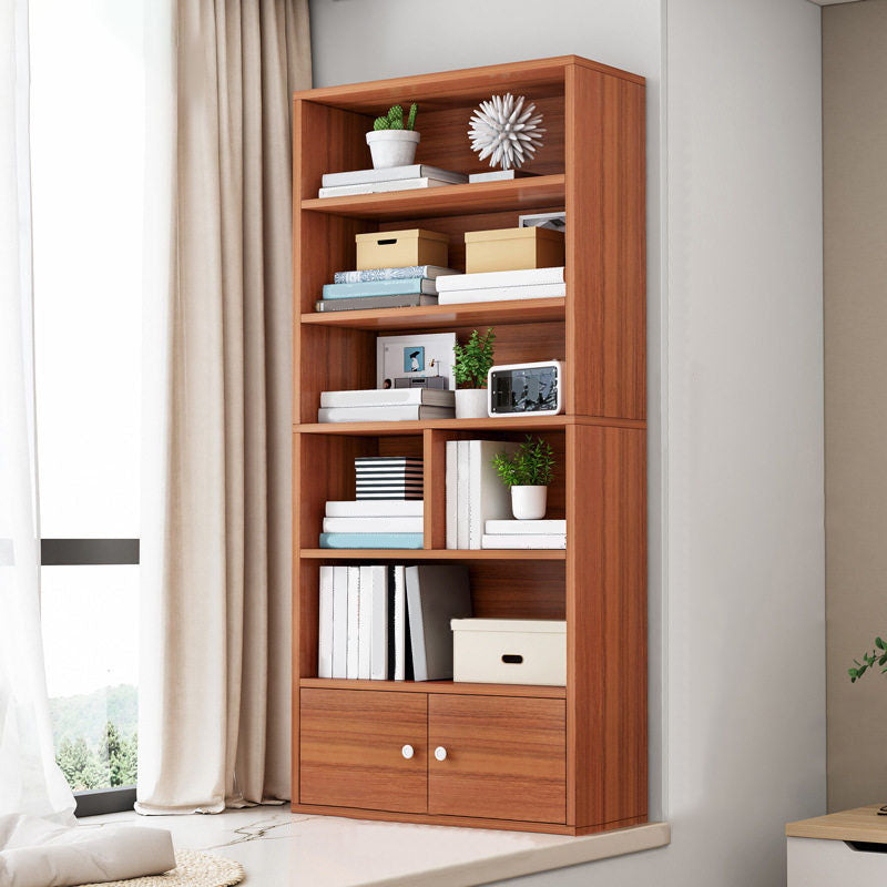 Bibliothèque de style moderne bois fermé étagère arrière avec porte pour le bureau
