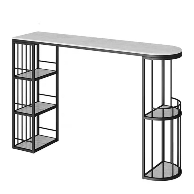 Tavolo da tavolo da bar moderno a barra da banco in marmo bianco per soggiorno