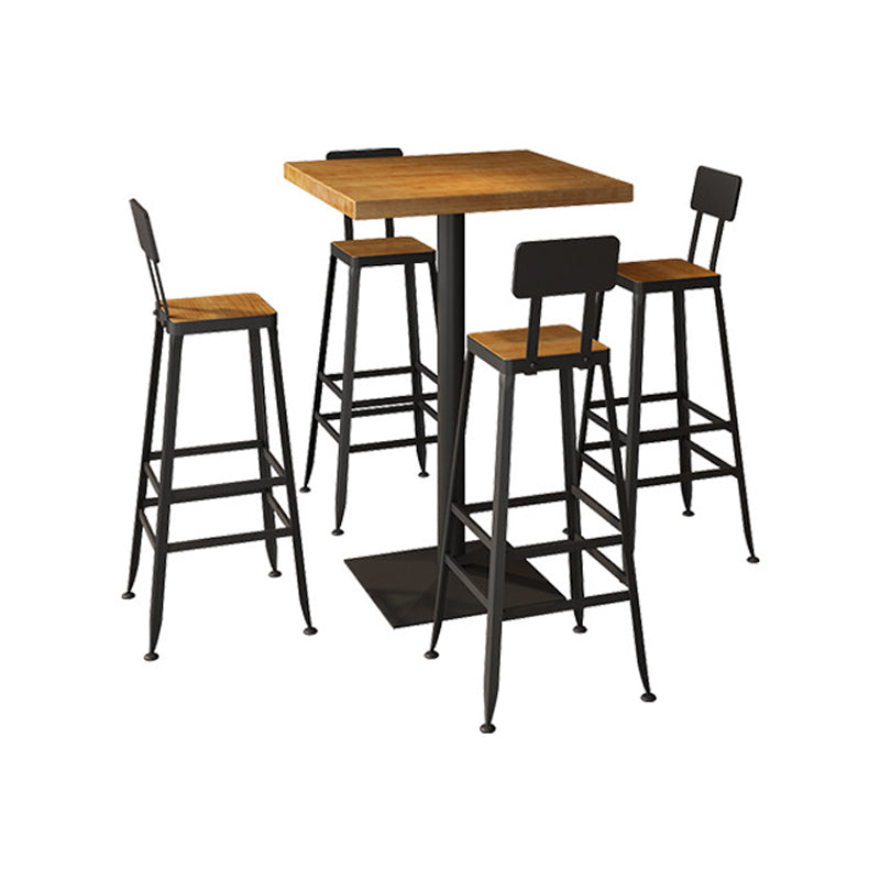 1/2/3/5 piezas Juego de barras industriales Matte Finish Mate Wood Wood Pub Dining Set
