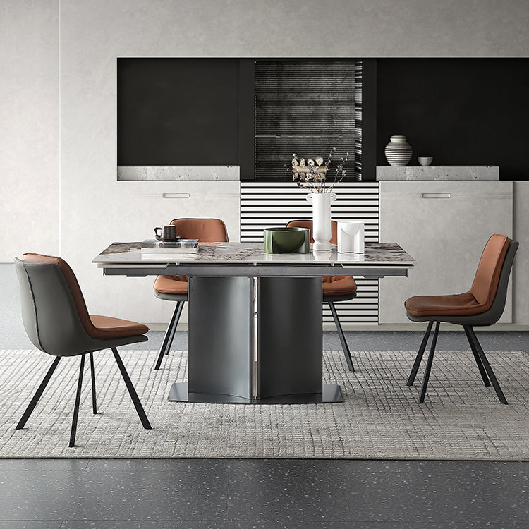 Modern Expandable Dining Table Furniture 1/2/5/6/7 Pieces Home Dining Room Set 5 Pieces: Table, 4 Chairs Clearhalo 'Dining Room Sets' 'Dining Tables & Seating' 'dining_room_set' 'furn' 'furn_dining_room_set' 'Furniture' 'Kitchen & Dining Furniture' 5309146