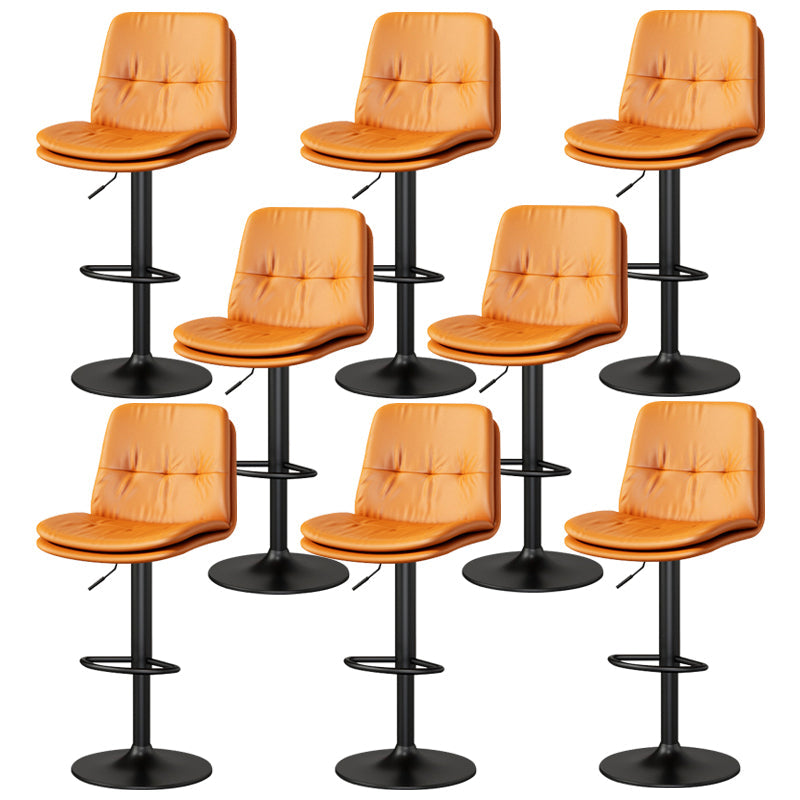 Salon nordique tabouret de bar en cuir en cuir de bar à soulève nordique avec pédale