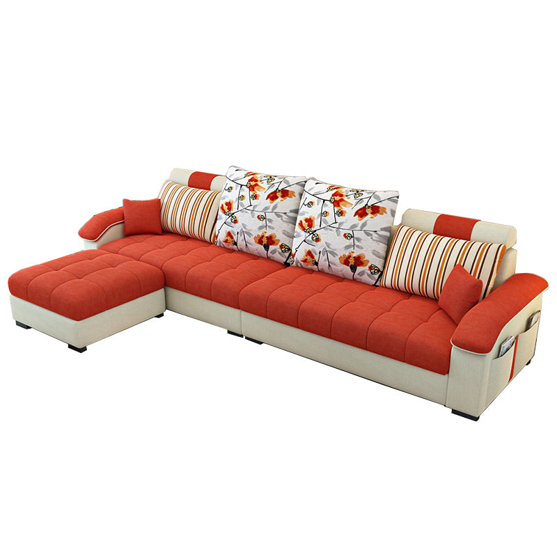 Sezioni moderne del braccio quadrato 31,5 "H divano posteriore alto con archiviazione