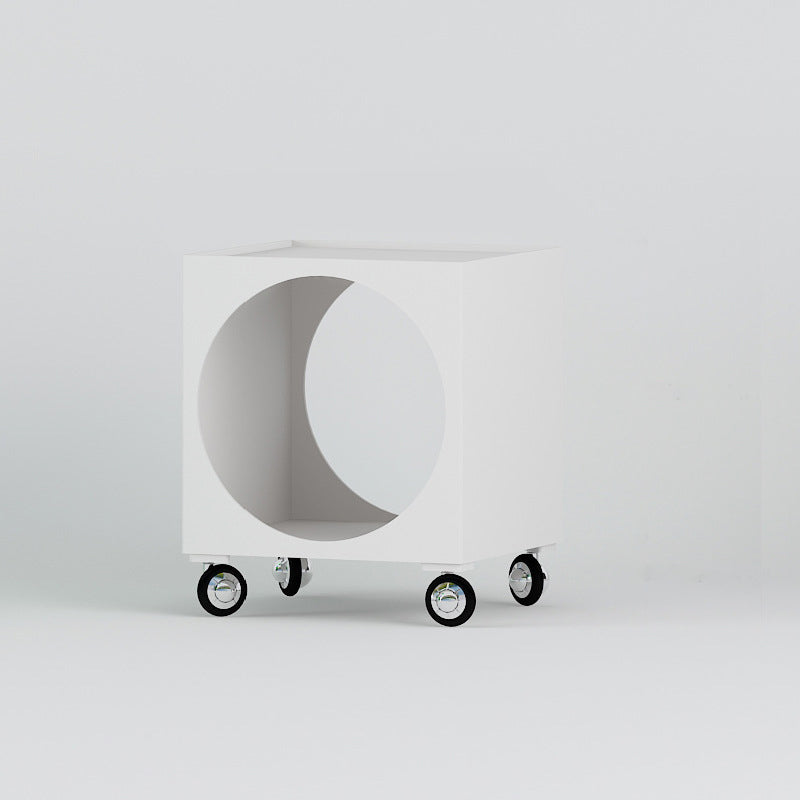 正方形のアクリルサイド表13.78 "W x 13.78" Hエンドテーブル付きストレージ付き