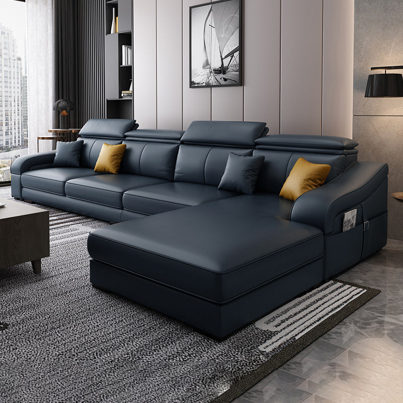 Sezioni mobili a forma di L modulare a L di lino e in pelle reversibile