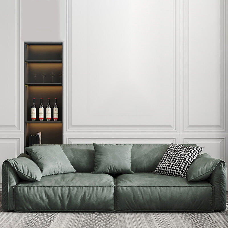 静止リビングルーム枕トップアーム標準クッショングリーンモダンソファ