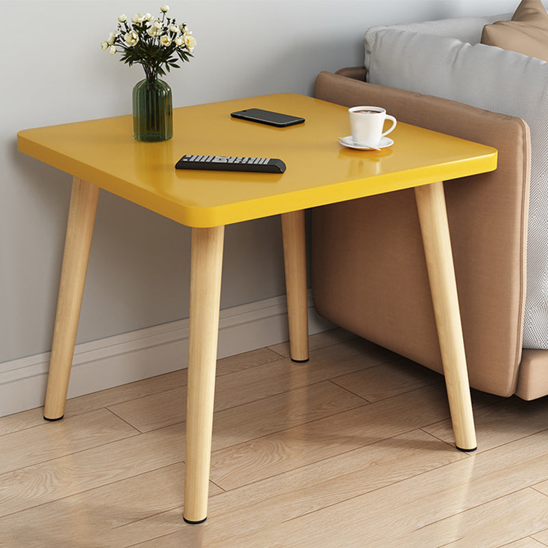 Scandinavo da 16,5 pollici in legno alto tavolo quadrata 4 gambe tavolino