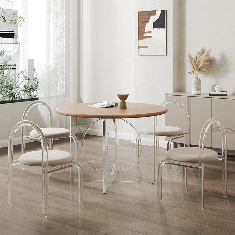 Moderno 1/2/3/4/5 pezzi da pranzo set rotondo tavolo da pranzo in legno per sala da pranzo