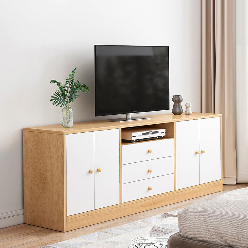 Console TV TV in legno in legno in stile scandinavo con scaffali