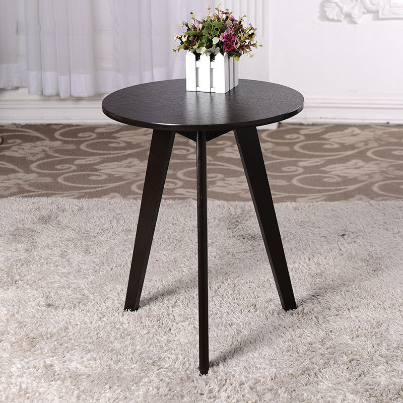 3 Legs Natural / White / Black Wooden Round Top Coffee Table Black Black Clearhalo 'Coffee & Accent Tables' 'Coffee Tables' 'coffee_tables' 'furn' 'furn_coffee_tables' 'Furniture' 'Living Room Furniture' 5327425