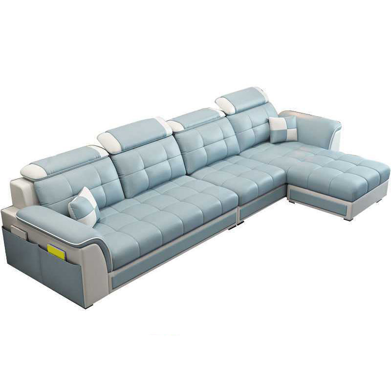 Divano braccio top cuscino scandinavo con deposito e ottomano