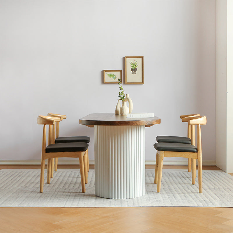 Contemporary Style Dining Table Solid Wood Dinette Table for Home Kitchen