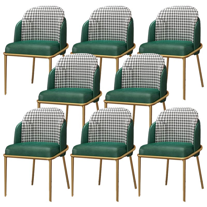 Sillas de comedor de cuero de PU modernas silla parsons en acabado mate para casa