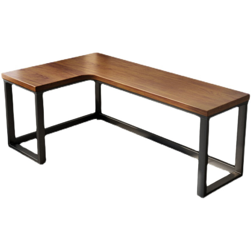 Solid Wood Home Working Table Industrial L-Shape Writing Table Left Hand Return Clearhalo 'furn' 'furn_office_desk' 'Furniture' 'Office Desks' 'Office Furniture' 'office_desk' 5335678