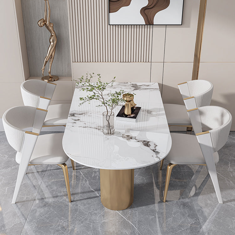 Set da pranzo set da pranzo in pietra in stile glam Nordic Glam