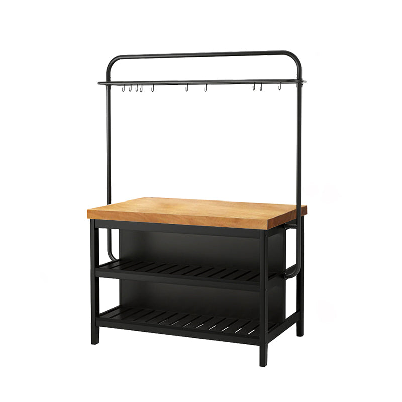 Tavolo da cucina in metallo in legno in legno in stile industriale