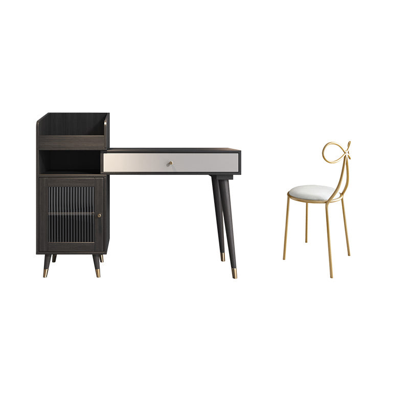 ノルディック1ドロワー格納式ドレッシングテーブル、46.5W x 15d x 37.4h