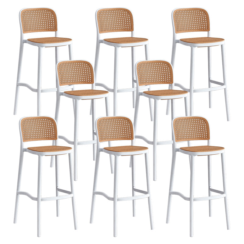 Moderne rugleuning armloze tegenstoel plastic hight kruk voor coffeeshop