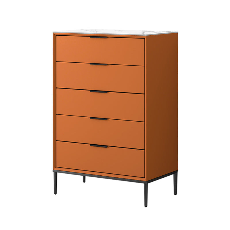23.62" Wide 15.74" High 3/4/5 - Drawer Accent Chest,Bar Pulls Chest Soft Close Drawers 24"L x 16"W x 45"H Orange Clearhalo 'Cabinets & Chests' 'cabinets_chests' 'furn' 'furn_cabinets_chests' 'Furniture' 'Living Room Furniture' 5346938
