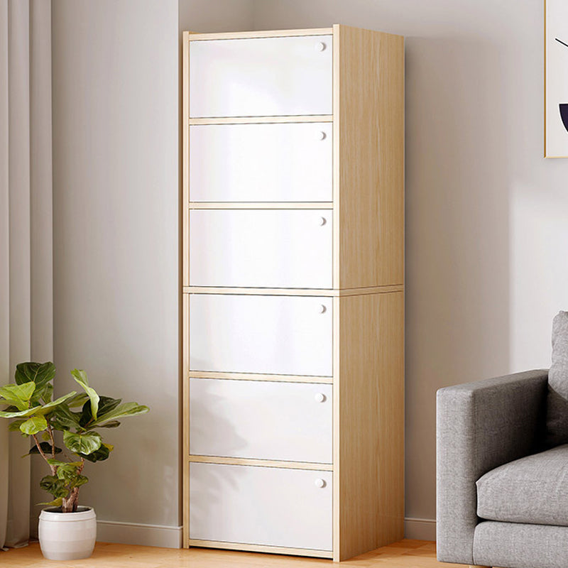 Rectangle contemporain boutons en bois standard armoire naturelle ou blanche