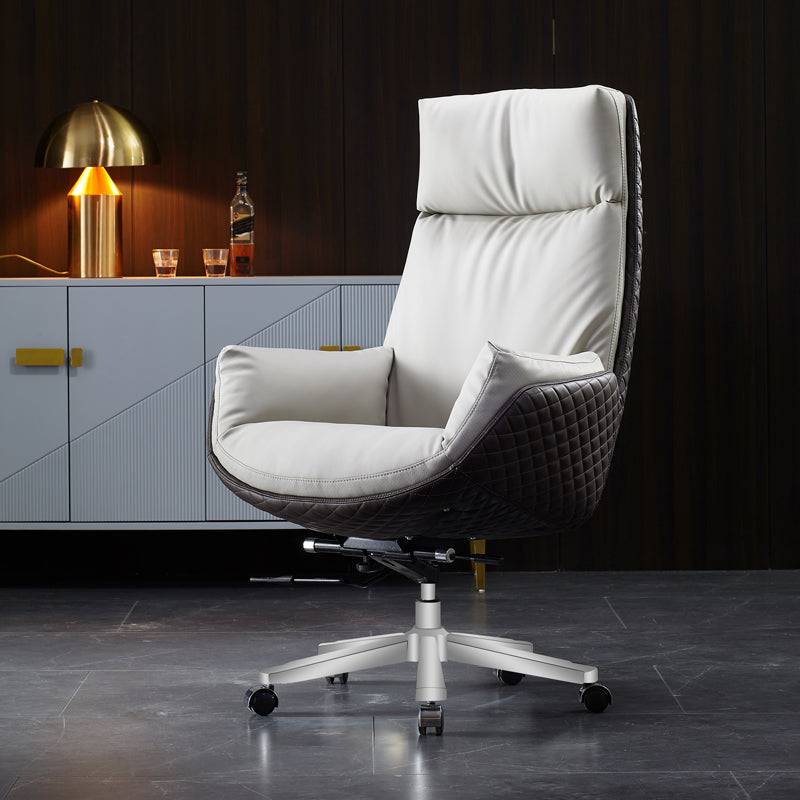 Silla de oficina en casa de brazo moderno silla acolchada con ruedas con ruedas