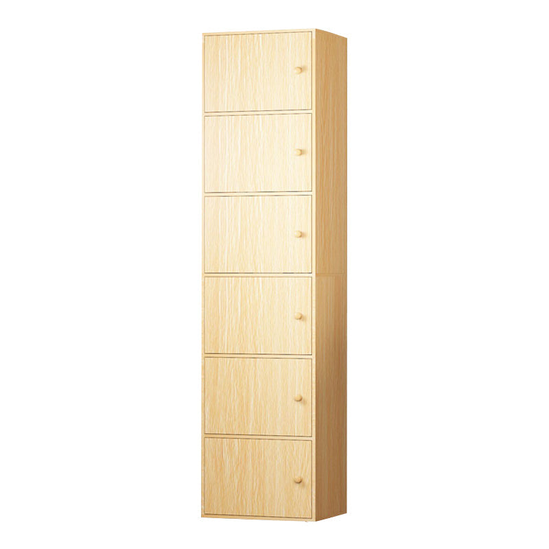 Modern Engineer Wood Bookshelf Closed Back Bookcase with Door for Home Office