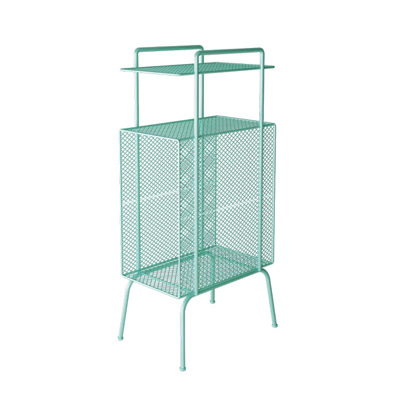 27.5 "H Bookcase de estilo contemporáneo Metal Back Bookshelf for Home