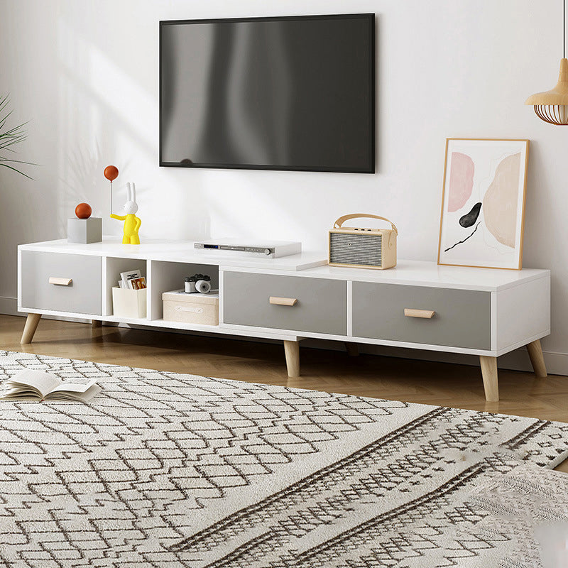Engineered Wood TV Media Console met laden Scandinavische tv -standaard