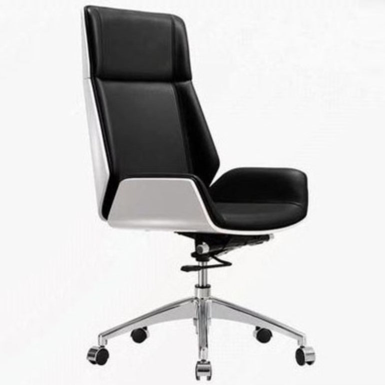 Silver Metal Base Contemporary Office Chair Executive Executive Ergonomic Desk Chair