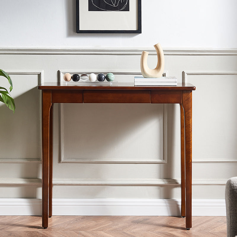 Tavolo da console in legno a 4 gambe a 4 gambe con archiviazione