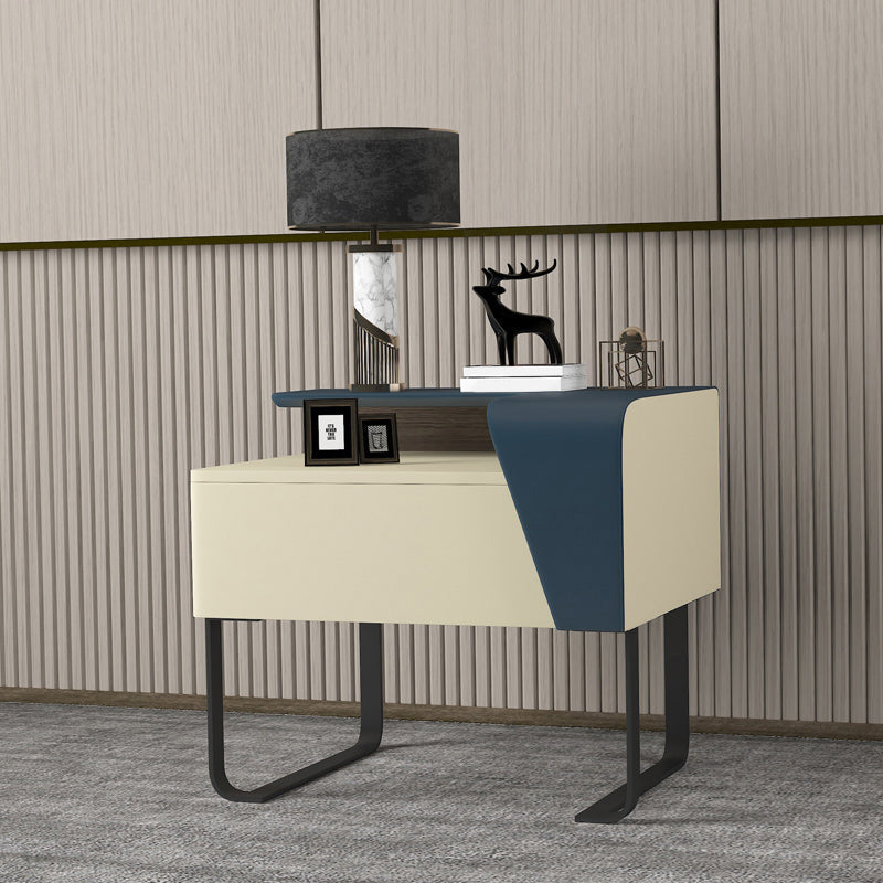 19 "groß 1 - Schublade Holz Nachttisch Modem & zeitgenössischer Akzenttisch Nachttisch mit Beinen