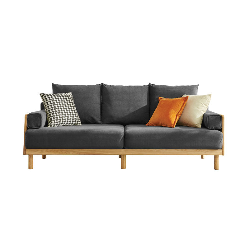 Almohadas de brazo cuadrados de 3 plazas estacionarios Sofá moderno