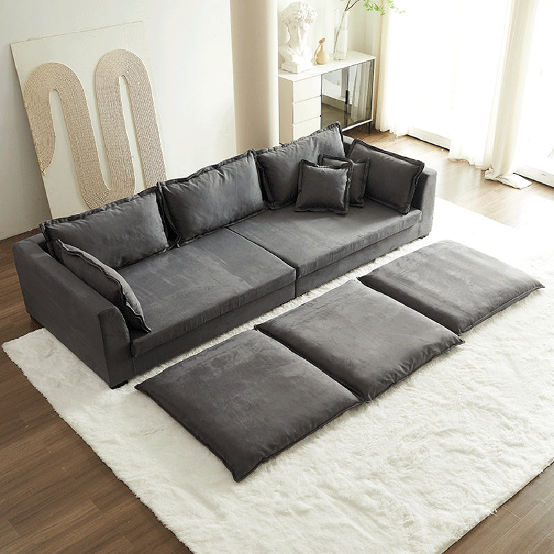 Couvert de salon de salon fixé le bras standard canapé gris standard