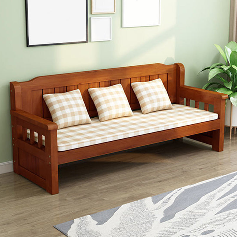 Sofá con 3 almohadas de espalda y brazo cuadrado para apartamento de 23.62 "de ancho