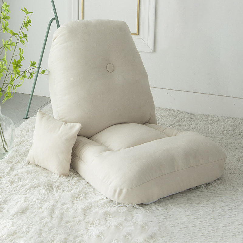 21.65" Wide x 22.04" Deep Cotton Blend Accent Room Chair with Tufted Back Off-White Clearhalo 'Accent Chairs' 'accent_chairs' 'Chairs & Seating' 'furn' 'furn_accent_chairs' 'Furniture' 'Living Room Furniture' 5353370