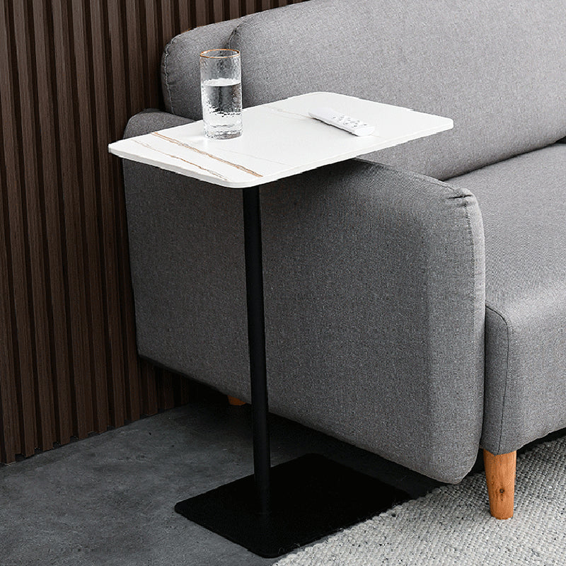 Tableau supérieur de pierre fritrée moderne 11 "Table de bout du piédestal de largeur