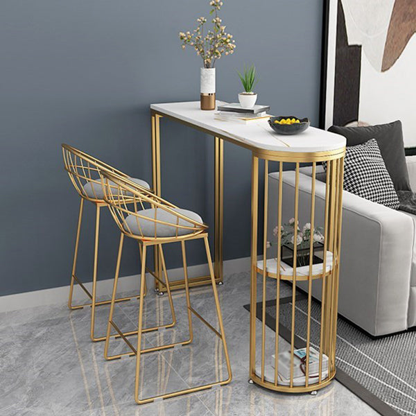 Tavolo da barra da barra di lusso tradizionale tavolo da barra con base a slitta