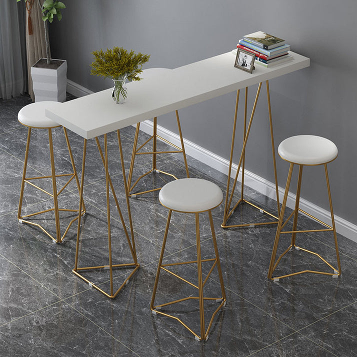 Set di tavoli da bar di lusso tradizionale 1/3/5 pezzi con base di metallo