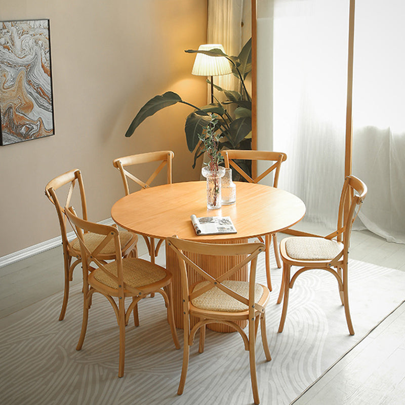 Set di tavoli da pranzo rotondo minimalista 1/2/3/4/5/7 PETI Dinette di pino