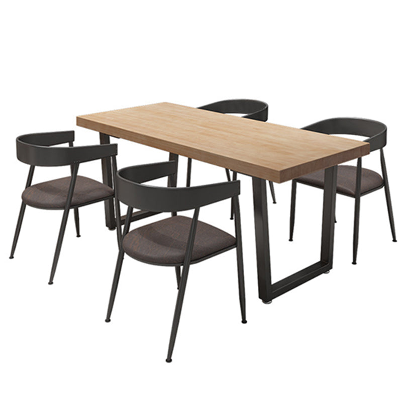 Set di tavoli da pranzo in legno solido industriale 1/2/5 pezzi set da pranzo rettangolo