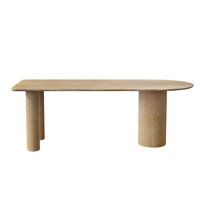 Mesa de comedor de madera sólida mesa de comedor de estilo contemporáneo para cocina casera