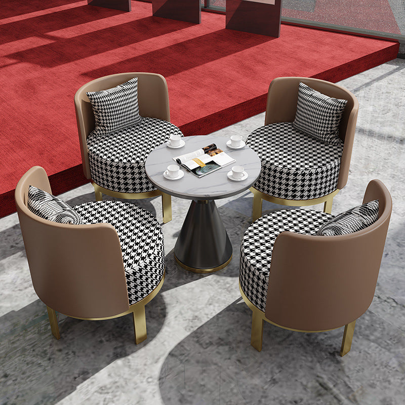 Table traditionnelle de luxe rond de luxe rond table en pierre pour la cuisine