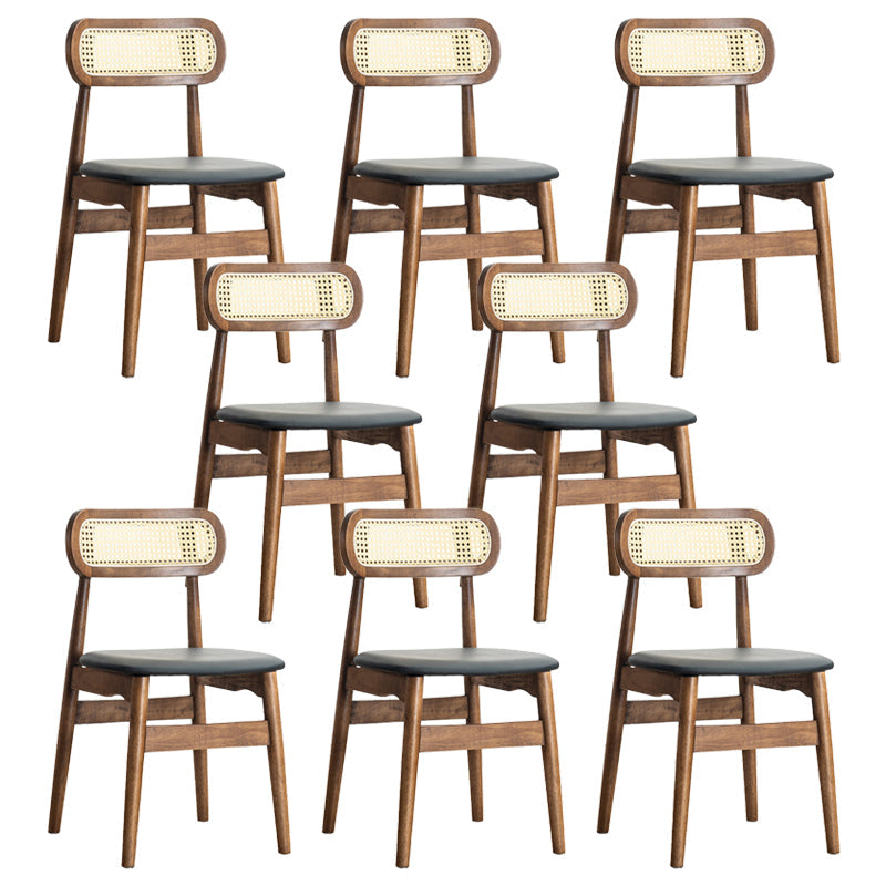 Traditional Solid Wood Side Chair Upholstered Side Chair for Kitchen Black 8 Piece Set Clearhalo 'Dining Chairs' 'Dining Tables & Seating' 'dining_chair' 'furn' 'furn_dining_chair' 'Furniture' 'Kitchen & Dining Furniture' 5357844