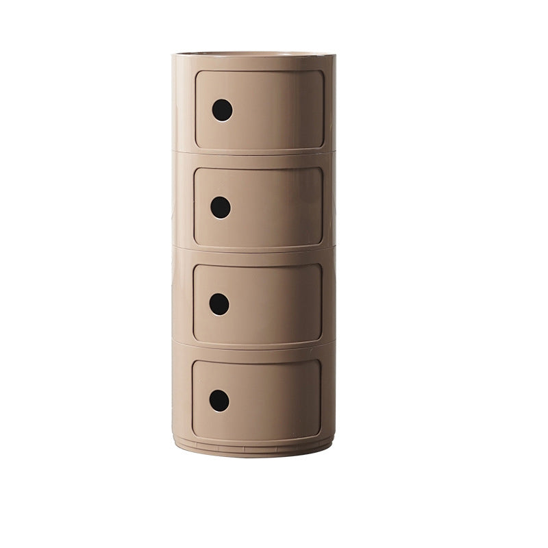 Dia 12.6-Inch Contemporary Plastic Bedside Cabinet 2/3/4-door Nightstand 12.5"L x 12.5"W x 29.5"H Pink Clearhalo 'Bedroom Furniture' 'furn' 'furn_night_stand' 'Furniture' 'night_stand' 'Nightstands' 5361816