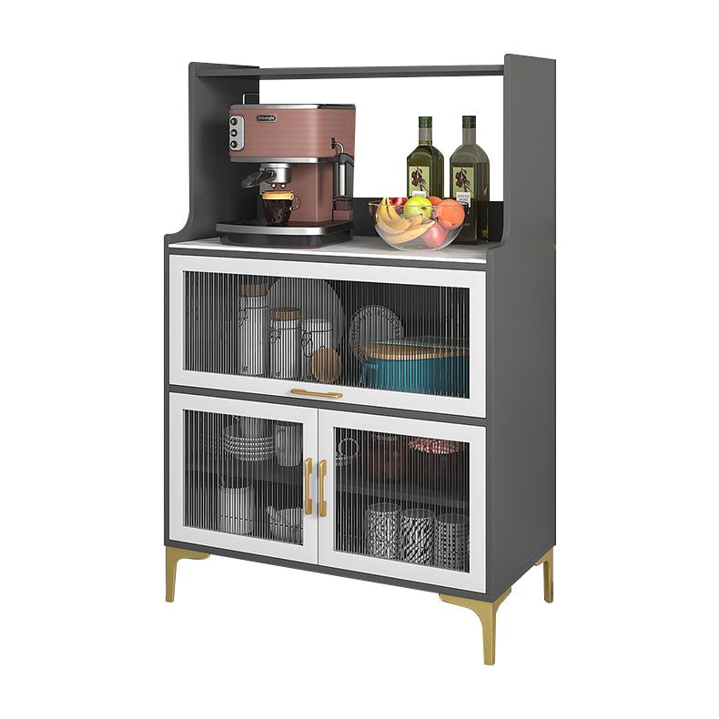 Glam Stone Sideboard Küche Esszimmer Sideboard mit Glastür